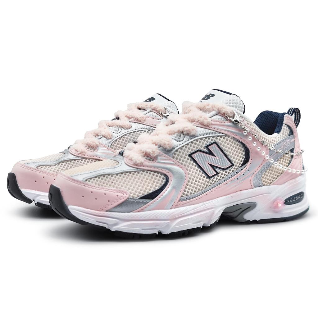 New Balance NB 530 Slip Resistant Slip Resistant Low Top Running Shoes Unisex Silver Pink MR530SG(Team1962-)