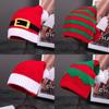 Knitted Red Christmas Woolen Hat Autumn Winter Stripes Warm Girls Gift Festival