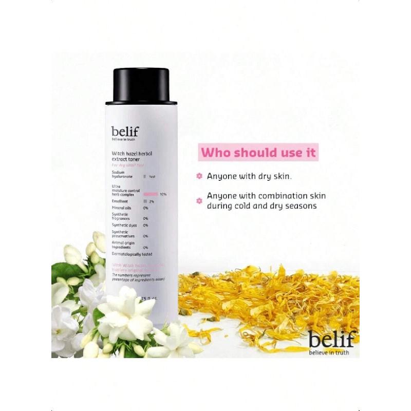 belif Witch Hazel Extract Toner,200ml,Botanical Facial Toner Hydrates Dry & Dull Skin,Apothecary Herbs Soothe And Balance
