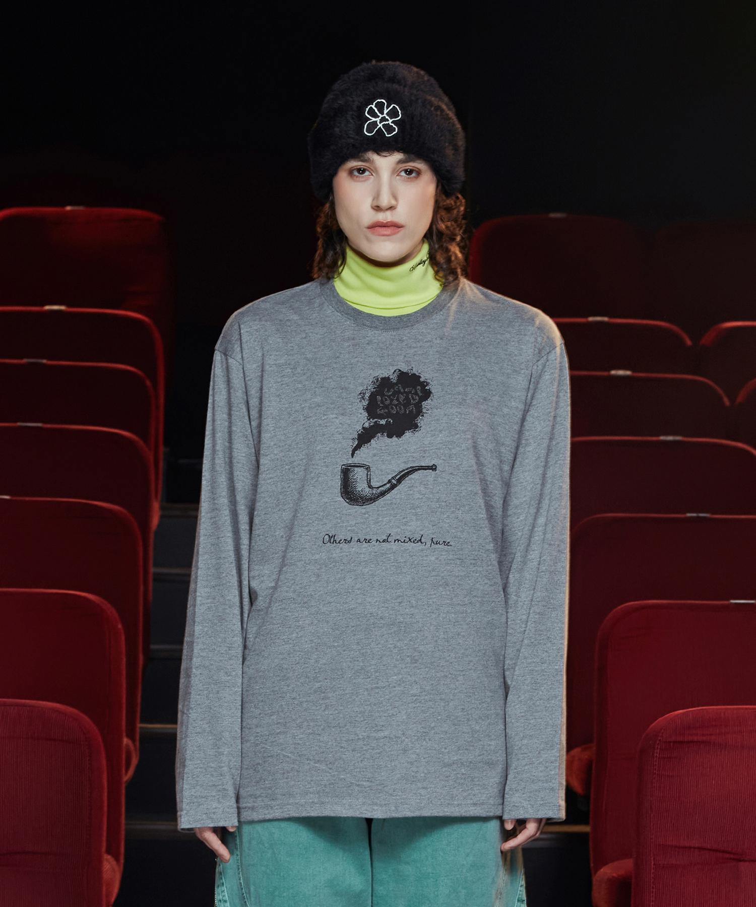 Analogoid Pipe Long Sleeve T-Shirt / Gray Grey/M