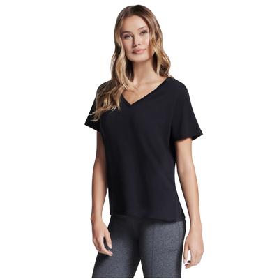 Pima V-Neck Tee, Womens Black T-shirt
