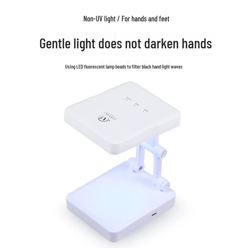 Portable Folding LED Manicure Lamp with Flip Cover – Quick-Drying, Smart Phototherapy for Nails, No Blackening Hands