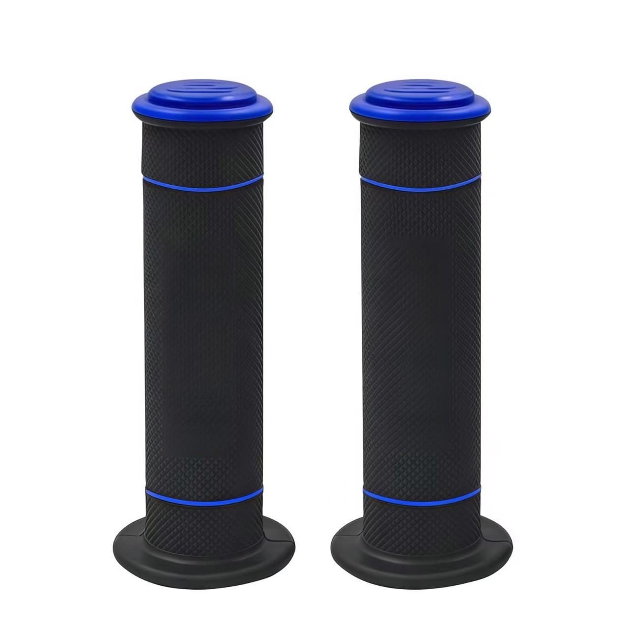 

Off-Road Motorcycle Handlebar Grips with 3D Textured and Shock Absorbing Core for Improved Rider Comfort and Safety синий