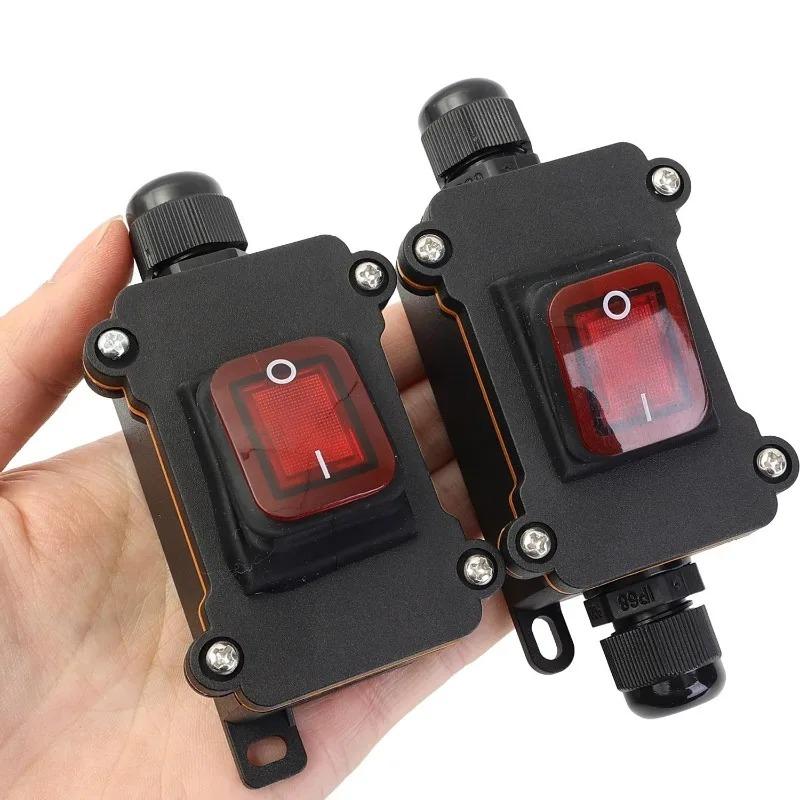 Waterproof Marine Boat Rocker Switch 20/30A 12V DC ON OFF LED Heavy Duty Switch Modified for Boat Car RV Marine Switch Panel