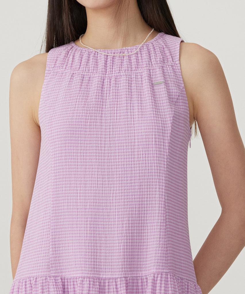 Covernat Woman Balloon Sleeveless Dress Light Purple