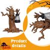 Halloween Tree Statue Light Sculpture Realistic Decor Solar Powered Garden Lantern for