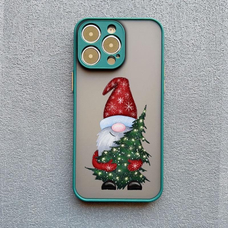 Coque de téléphone Arbre de Noël Joyeux Père Noël Pour iphone 15 14 13 12 11 Pro Max Mini XS XR X 8 Plus Paysage Coques Arrière Anti-Choc