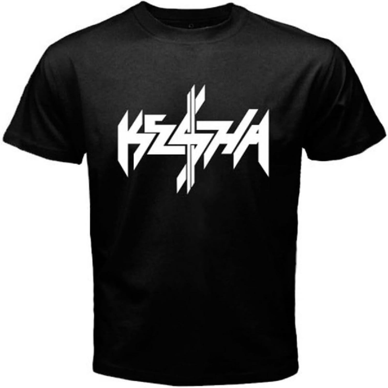 Kesha Music T Shirt Graphic Top Tee Camiseta Short-Sleeve Men T-Shirt Black S