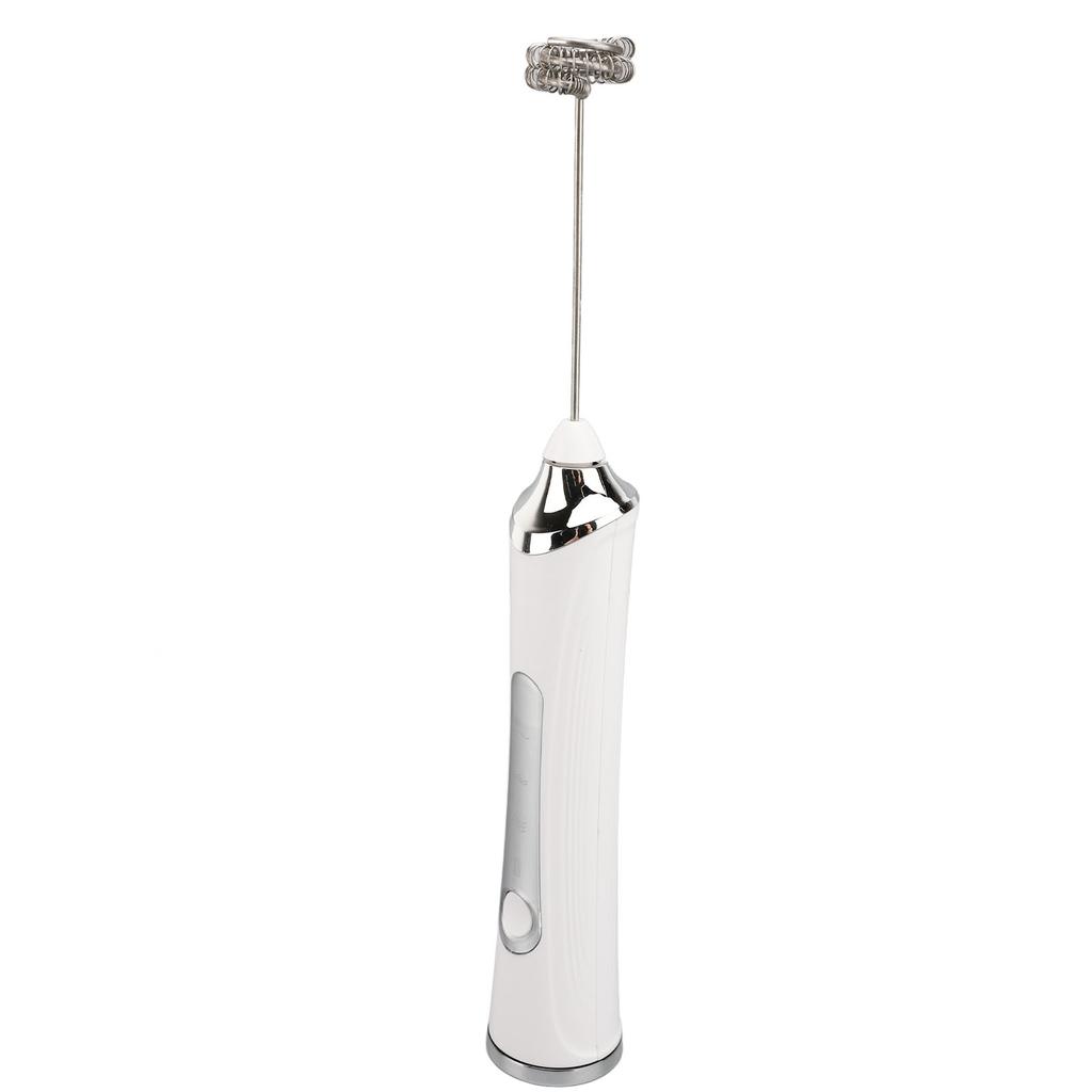 Electric Milk Frother USB Rechargeable 3 Speeds Stainless Steel Silent Portable Handheld Milk Foam M