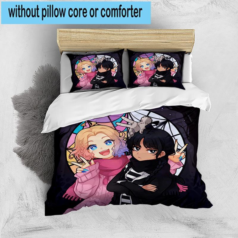 3PCS Stained Glass Gothic Romance 3pcs Bedding,Including 3PCS Duvet Cover And 2pcs Pillowcases Perfect for Christmas,Ideal for Bedroom, Dormitory