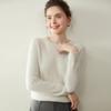 Women's Light Luxury Cashmere Sweater - Autumn/Winter Cable Knit, Round Neck, Slimming Fit, Long Sleeve.