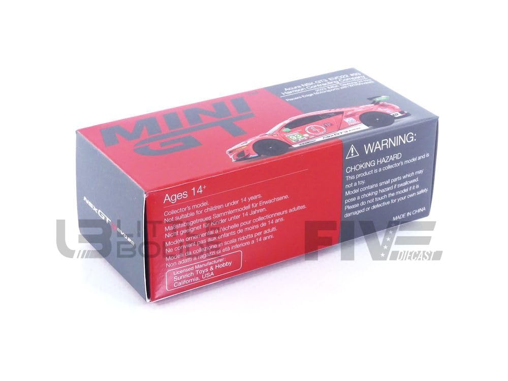 TrueScale Miniatures MINI GT Scale Acura NSX GT3 EVO22 IMSA 24 Hours of Daytona 2023 WTR Racers Edge Motorsports Drive Finished Model 1/64 #93