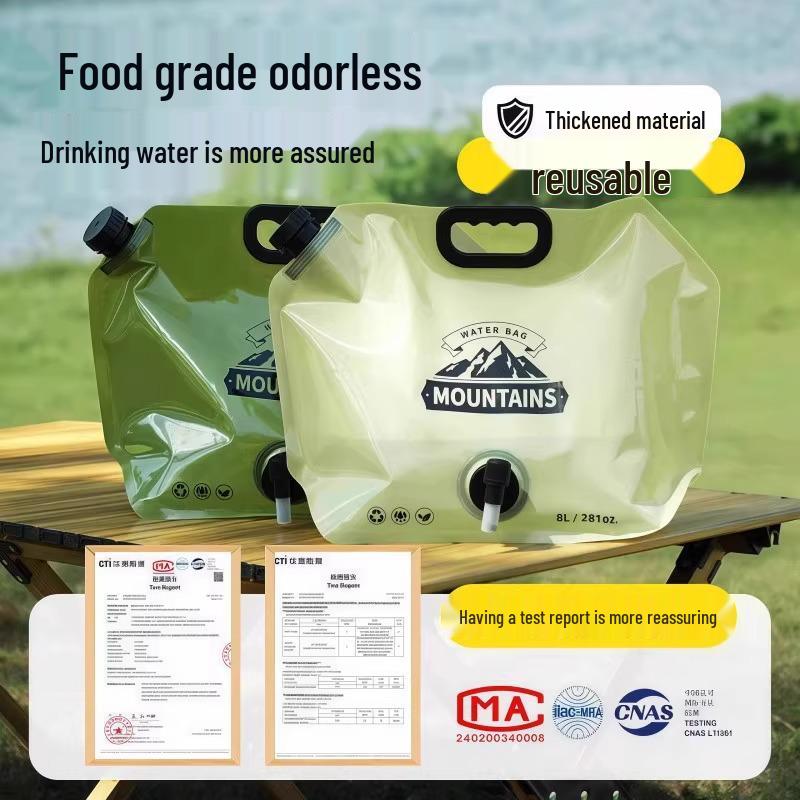 5 Yuan Newcomer Discount: Large-Capacity Foldable Outdoor Water Bladder with Faucet for Camping