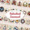 [Officially Imported, Limited Quantity] Embroidered Lenormand | Lenormand Cards, 36-Piece Set [Includes Drawstring Pouch] | 56 x 87mm Black Cardstock