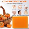 Persimmon Soap Bar 3 Pack for Body Odor Control, Natural Deodorizing and Moisturizing Organic Cleanser