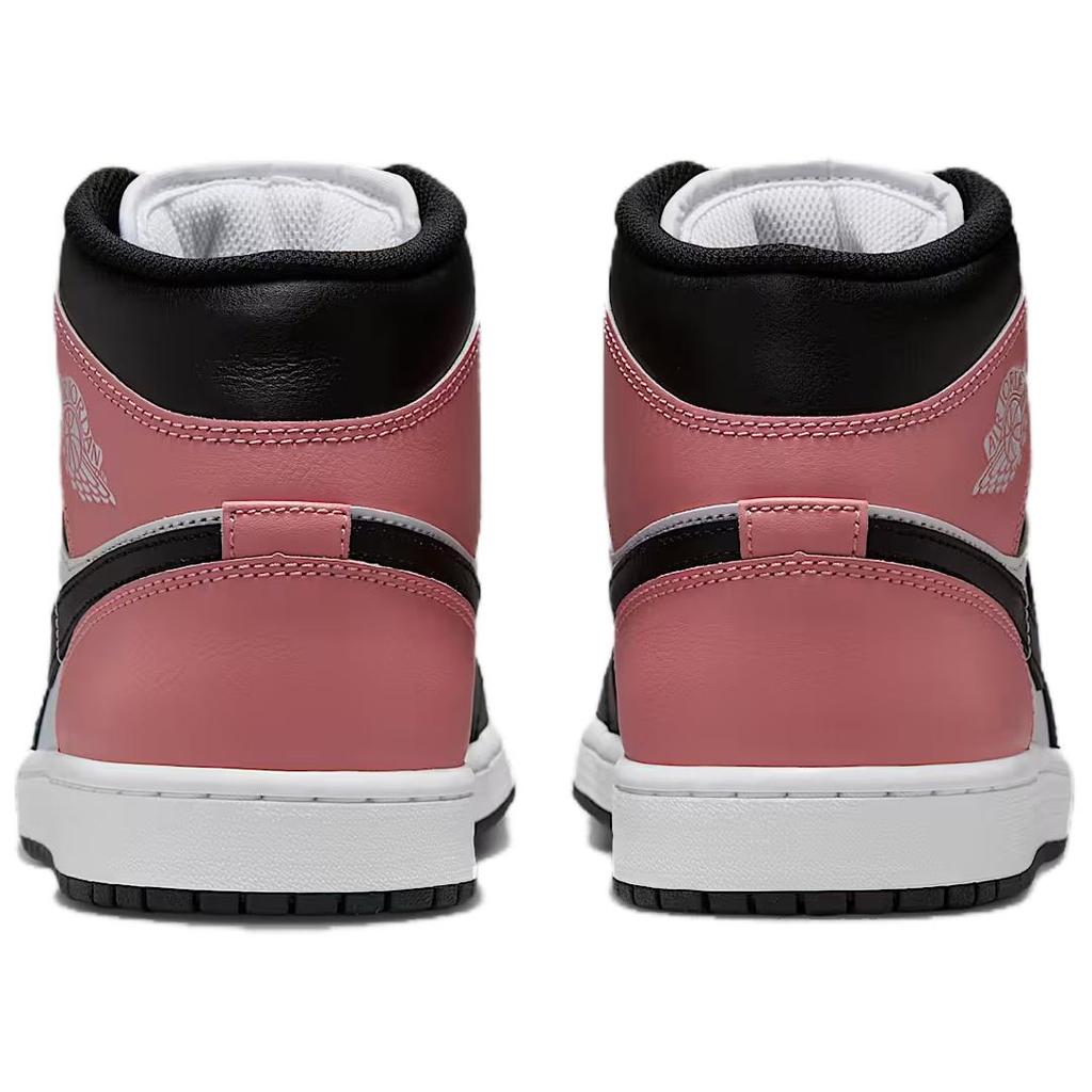 Air Jordan 1 Mid Rust Pink Herr Sneakers Vit Svart DQ8426-100