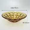 Aderia (ADERIA) Medium Bowls, Amber, Maximum 15cm x 4.5cm High, Suigetsu Design, Set of 3, Made in Japan, F-70385