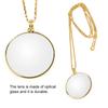 5X Magnifier Monocle Lens Necklace Magnifying Glass Loupe (Gold)