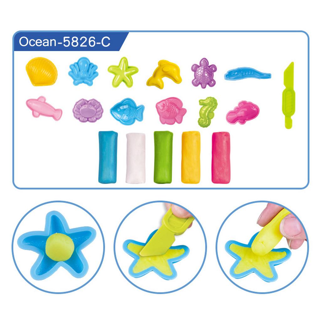 Vegetable Dinosaur Hamburger Animal Soft Plasticine Craft Toy with Tools