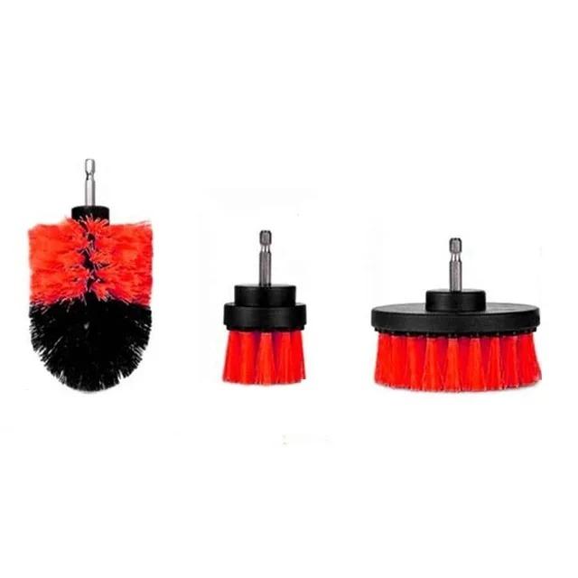 3pcs/Set Drill Brush Attachment Set Power Scrubber Brush With Drill Scrub Brush For Showers Tubs Tile Grout Carpet Cleaning