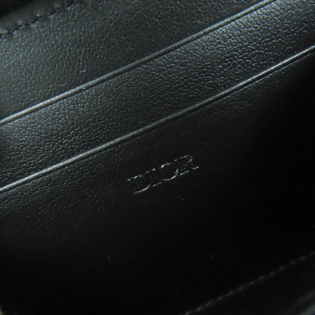 Pristine DIOR Coin case Zip coin case Gravity Leather black leather Women 2ESBC316FLG Used