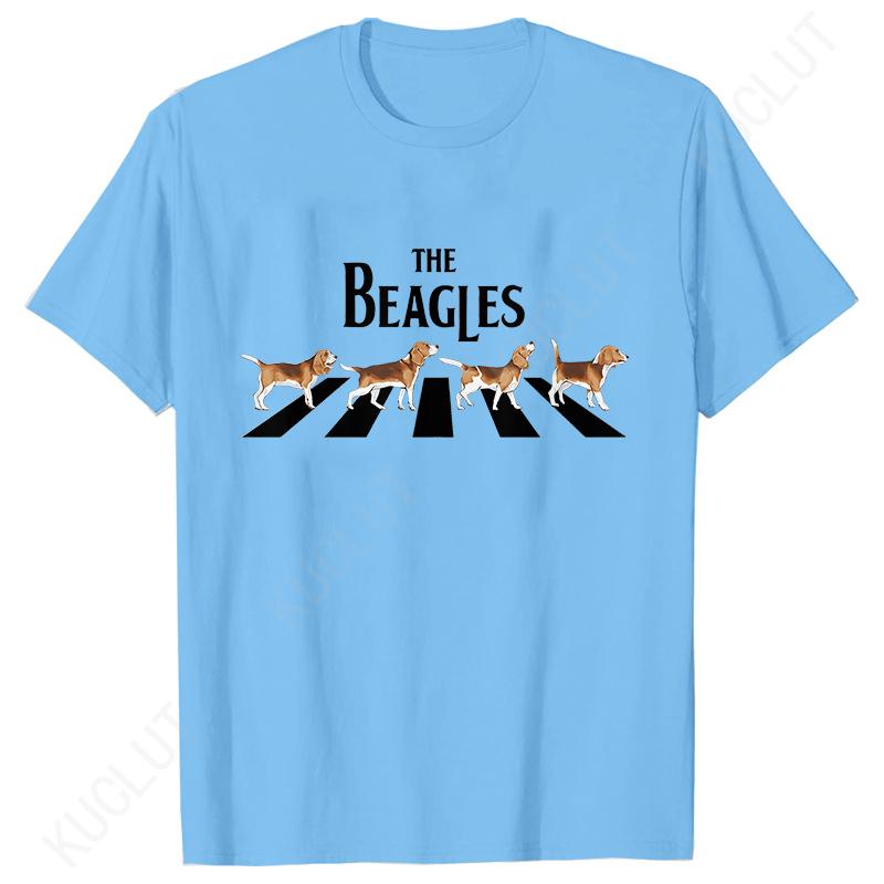 Women Classic T-Shirts Tops Fashion Casual Short Sleeve Round Neck Tees Shirt The Beagles Crazy Beagle Dog Female Clothing