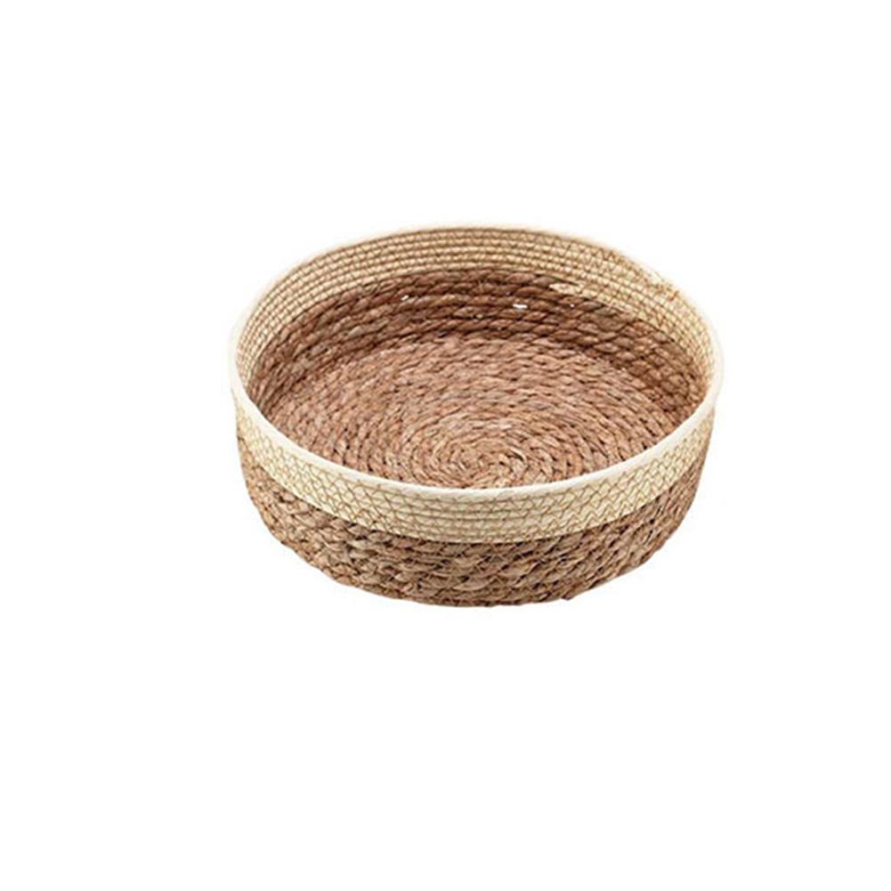 Multi-Purpose Container Natural Straw Basket Decorative Storage Decorative Home Accessory Easy To Clean For Snacks For Cosmetics