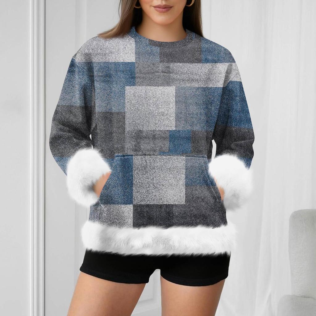 Women's Casual Fashion Retro Print Long-Sleeve Sweatshirt