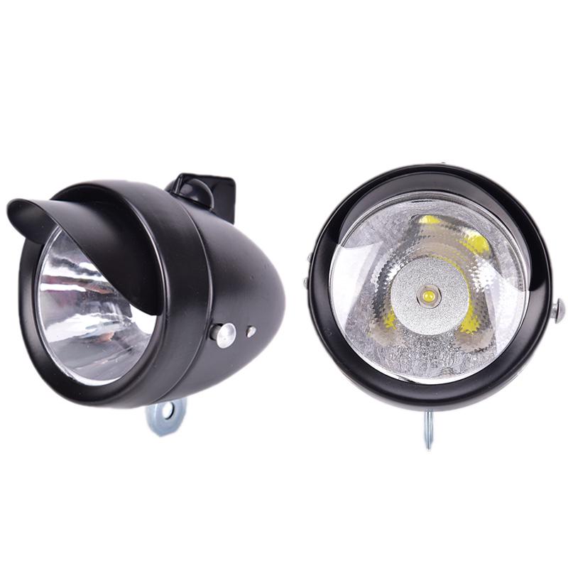 1Pcs Bicycle Headlight Brim Retro Beach Long Range Metal Black Headlight