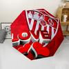 Seville logo Print Automatic Umbrella, 8 Rib Iron Frame, Plastic Handle, Suitable for Outdoor Travel &Daily , Ideal Gift