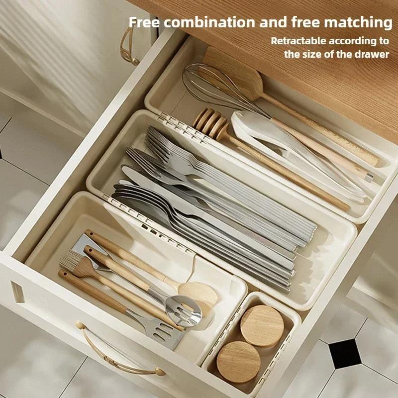 1PC Drawer Organizer Expandable Utensils for Kitchen,Can Be Used for Cutlery, Retractable Drawer Storage Box/cajas Organizadoras