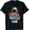 EDM DJ Festival Outfit Heren & Dames Trippy Astronaut Kunst EDM Paddenstoel Psychedelisch Rave T-shirt, Klein, Zwart