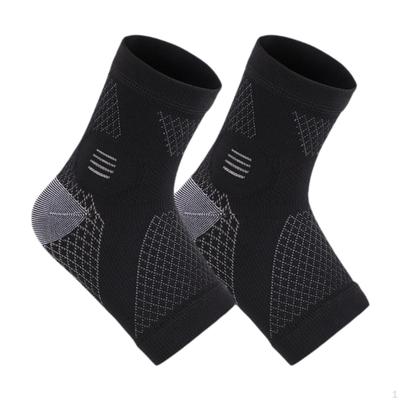1 Paire Chaussettes de Compression de Cheville Genouillère Accessoires de Sport Absorbant la Sueur pour Homme/Femme Pied