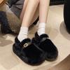 Mao Mao shoes outer wear women's 2025 autumn and winter new two wear fleece warm one pedal thick sole comfortable height increase cotton shoes women
