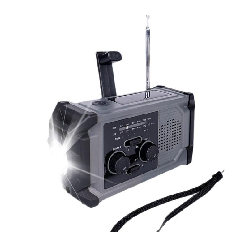 

Outdoor Emergency Radio Solar Charging Hand Cranked Weatherproof Emergency Radio with LED Flashlight For Camping 1