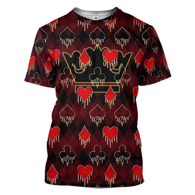 Cosplay Drôle Costume de Poker T-shirt Imprimé 3D Hommes T-shirt Harajuku Y2k Mode Manches Courtes T-shirt Couple Été Streetwear