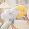 Nordic White Cloud Plush Throw Pillow – Cute Moon Cushion for Children's Bedside or Sofa Decor