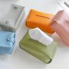 PU Leather Square Tissue Box Cover Napkin Holder Foldable Handkerchief Case For Kitchen Accessories Desktop Storage Organizer