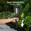8 Pack Solar Pathway Lights Outdoor Waterproof IP65 LED Garden Lights Auto On/Off for Patio Lawn Decor