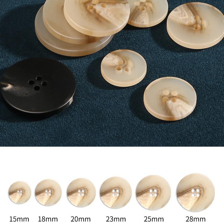 10Pcs Black Pattern Buttons Men'S And Women'S Blazers Woolen Coats Buttons Accessories Versatile High-End Suit Trench Coat Buttons