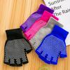 1Pair Women Men Yoga Gloves  Pilates Indoor Dance Fitness Training Half-Finger Gloves Anti-Slip Warm Open-Fingered Gloves