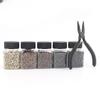 4mm Silikonringe 1000 Stück Microlinks Perlen mit 3 Löchern Zange für Feather I Tip Haarstyling Schussverlängerung