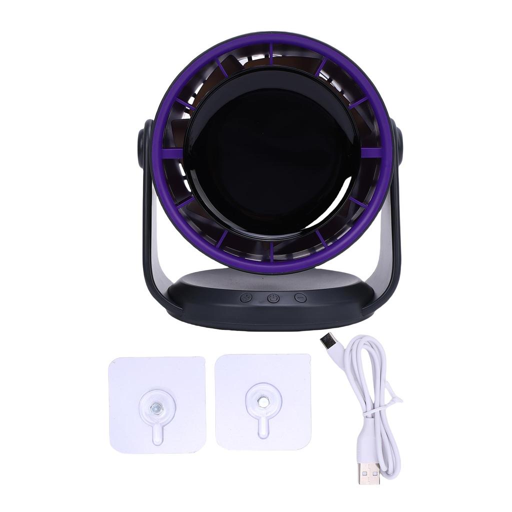 Table Fan Quiet Wall Mounted Desk Fan Digital Display Rechargeable USB Fan 100 Speeds for Home