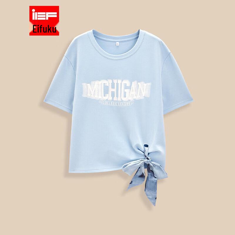 IEF Women s Korean-Style Tie-Strap T-Shirt M