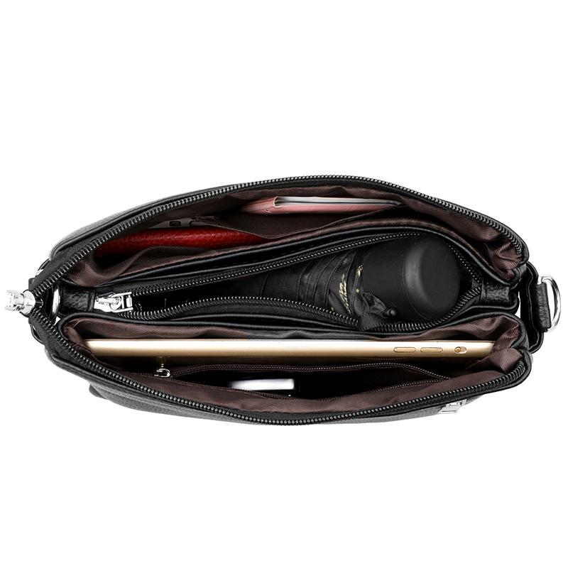 Women's Small Square Shoulder Bag Soft Leather Crossbody Bag Mother Bag