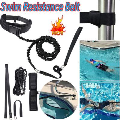 1/2PCS Swimming Training Belt Swim Aquatic Resistance Belt Stationary Swimming Trainer Belt Swimming Safety Belt for Everyone