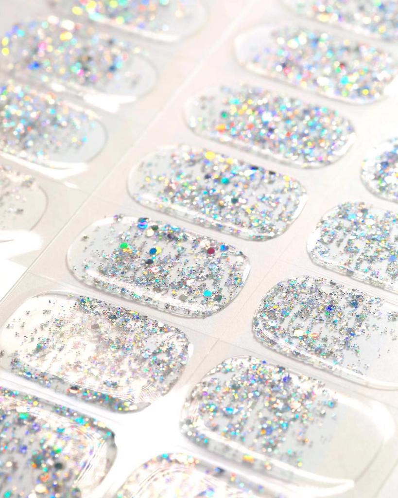 Gel Toe Nail Art Stickers - Semi-Cured UV Lamp Foot Nail Polish Stickers