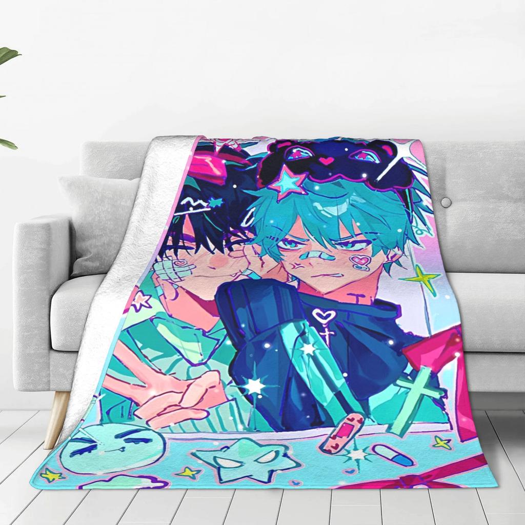 Anime Alien Stage Super Soft Blankets  Kids Plush Bedding Throws Aesthetic Home Decor Flannel Bedspread Sofa Bed Cover