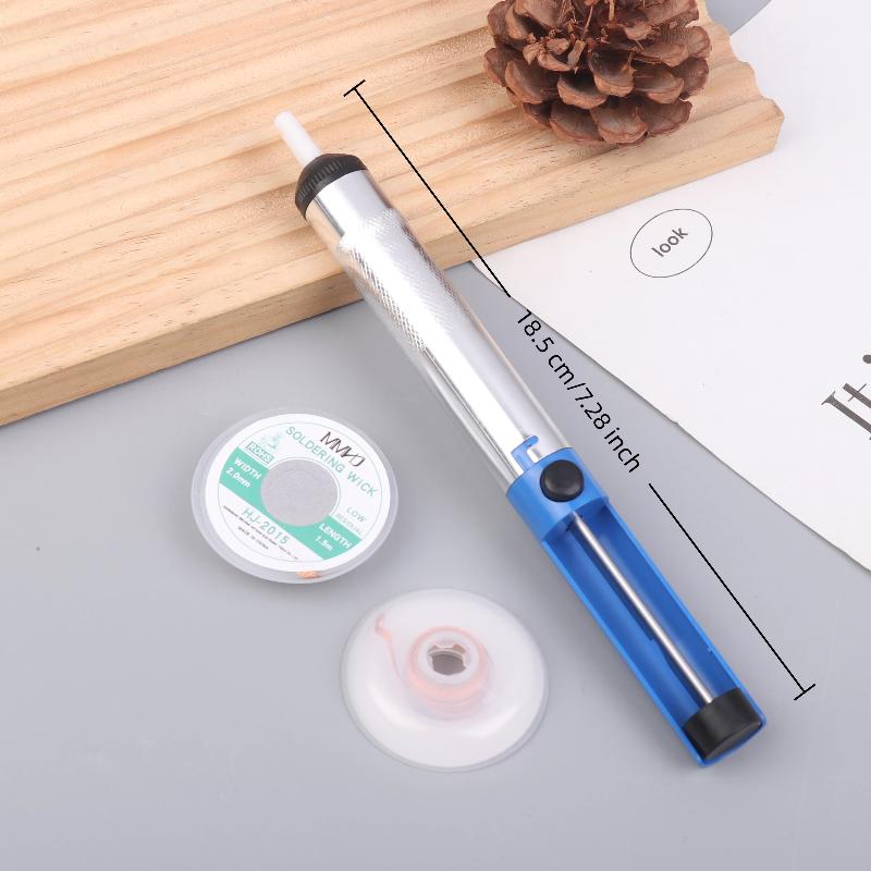 Soldering Sucker Pen Aluminum Metal Desoldering Pump Suction Tin Gun Removal Vacuum Soldering Iron Desolder Hand Welding Tools