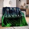 1pc Matrix Blanket Lightweight Flannel Throw For Sofa, Bed, Travel, Livingroom, Office, Couch, Chair, And Bed